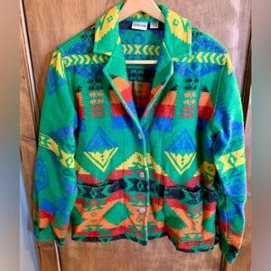 VINTAGE CHICOS Western Aztec Wool  Blend Jacket Women’s One